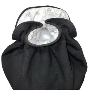 AUTH CHANEL Black & White Logo Large Jumbo Drawstring Canvas Bucket Bag Backpack AUTH CHANEL Black & White Logo Large Jumbo Drawstring Canvas  main image 2